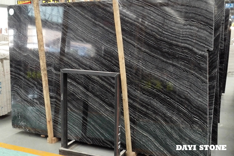 Big Slabs Marble Black Wooden Polished 240up x 140up x 2cm